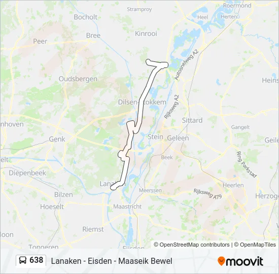 638 Bus Line Map