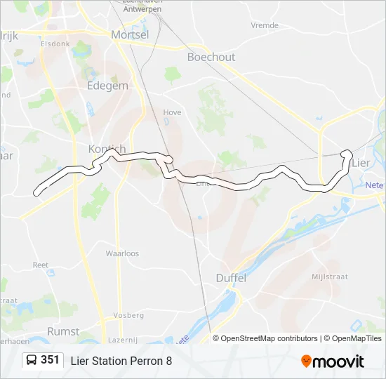 351 Bus Line Map