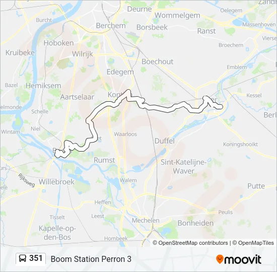 351 Bus Line Map