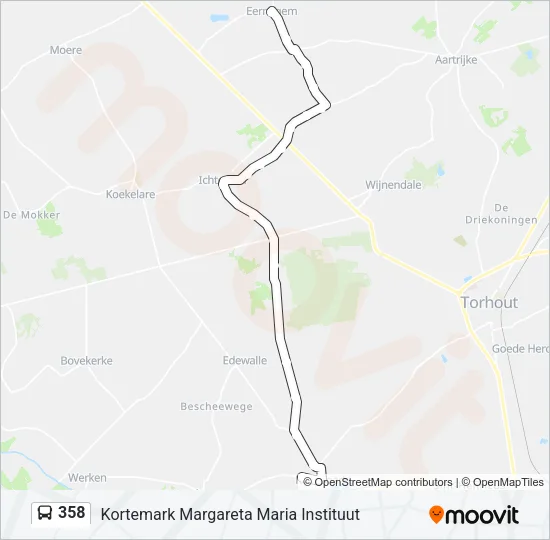 358 Bus Line Map