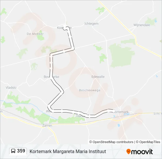 359 Bus Line Map