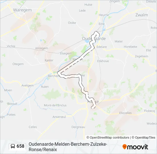 658 Bus Line Map