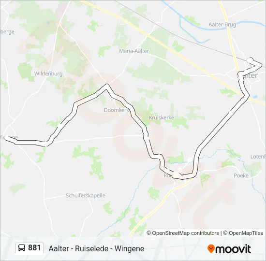 881 Bus Line Map