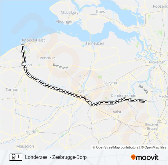 Plan de la ligne L de train