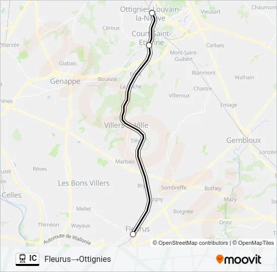 IC Train Line Map