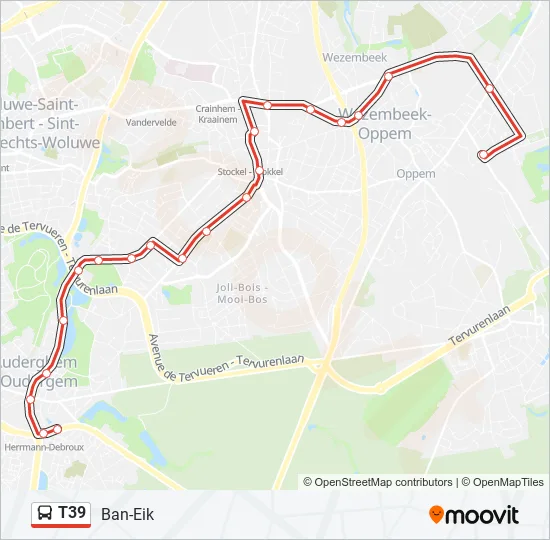 T39 Bus Line Map
