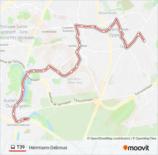 T39 Bus Line Map
