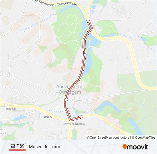 T39 bus Line Map