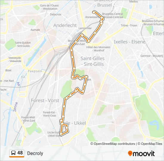 48 Bus Line Map