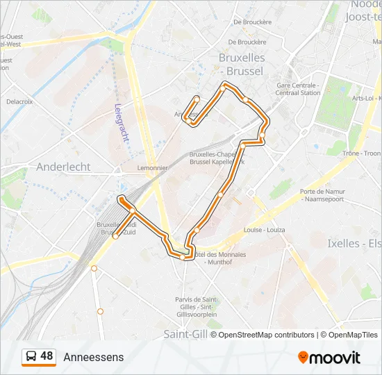 48 Bus Line Map
