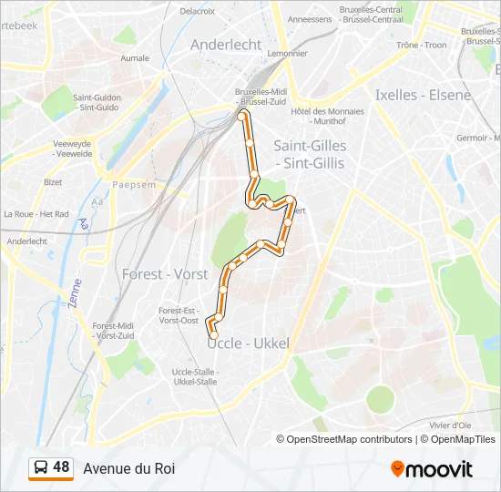 48 Bus Line Map