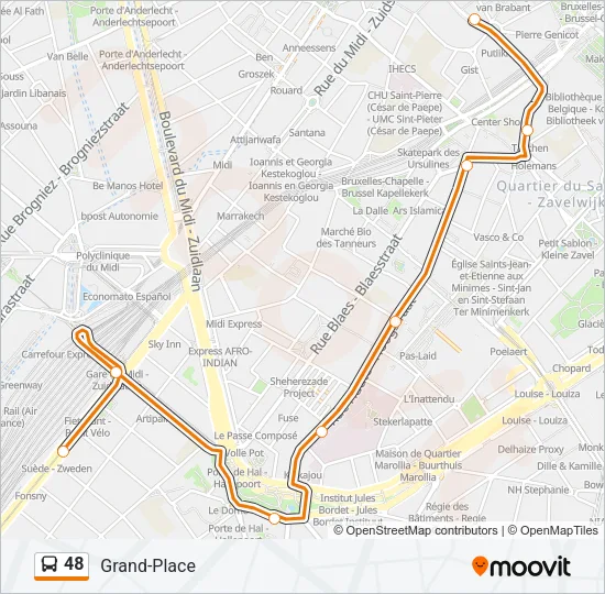 48 Bus Line Map