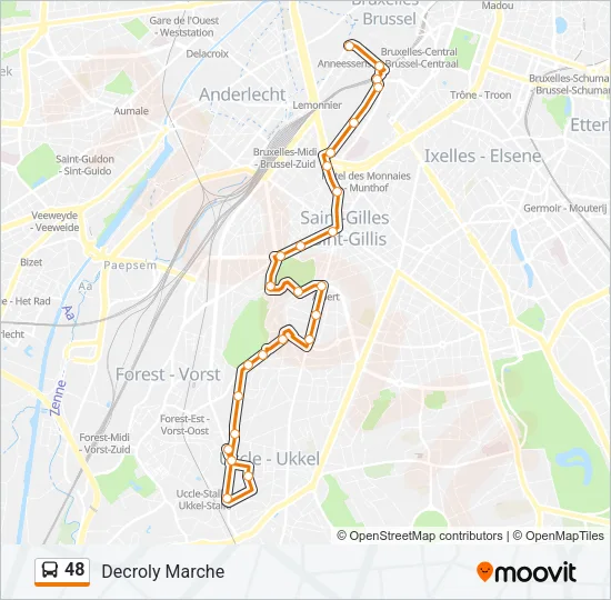 48 Bus Line Map