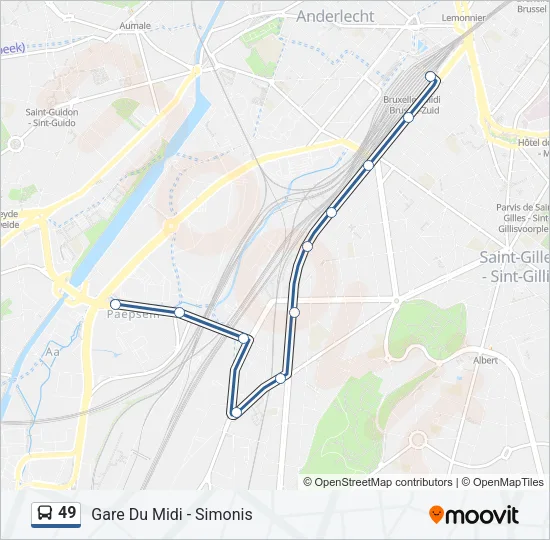 49 Bus Line Map