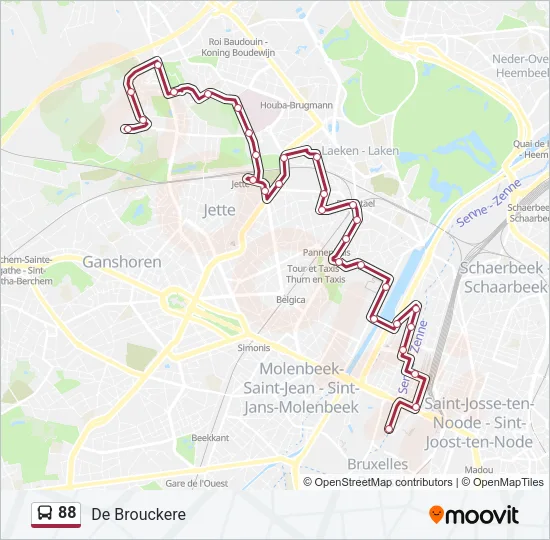 88 Bus Line Map