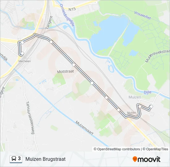 3 Bus Line Map