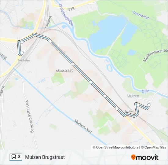 3 Bus Line Map