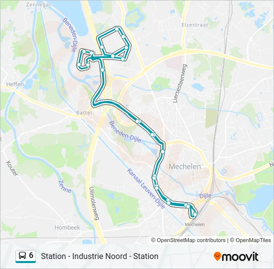 6 Bus Line Map