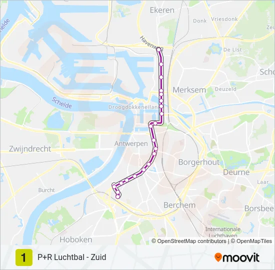 1 Light Rail Line Map