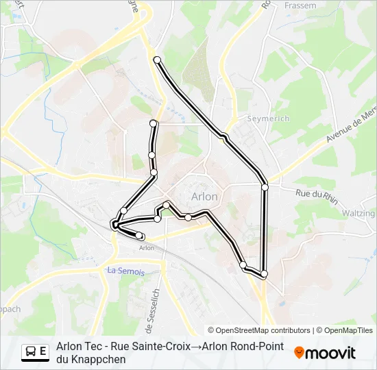 E Bus Line Map