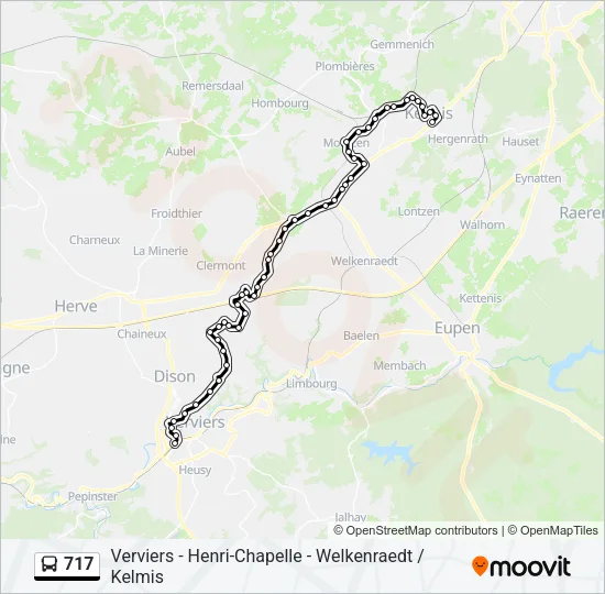 717 Bus Line Map