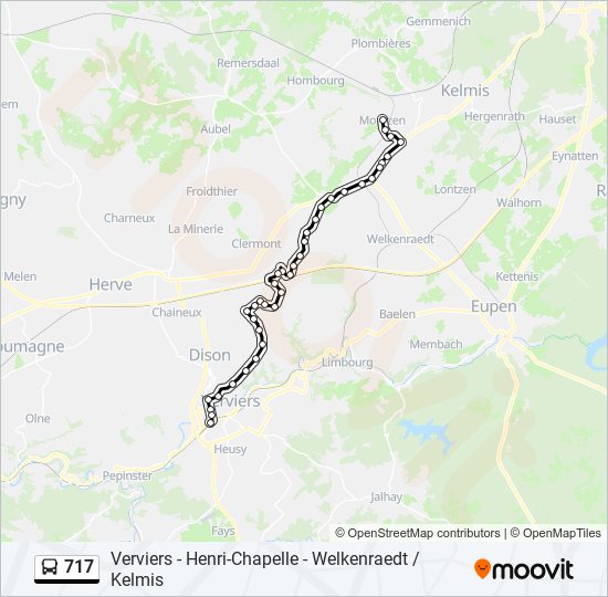 717 bus Line Map