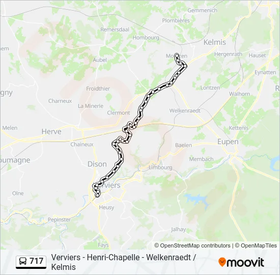 717 Bus Line Map
