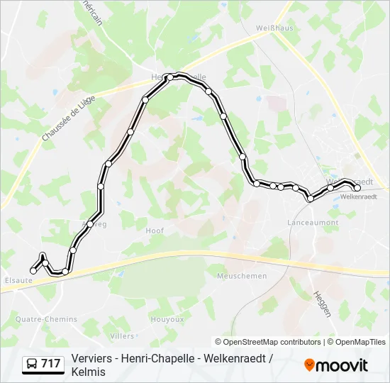 717 Bus Line Map