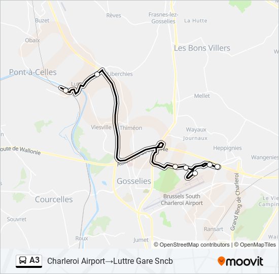A3 bus Line Map