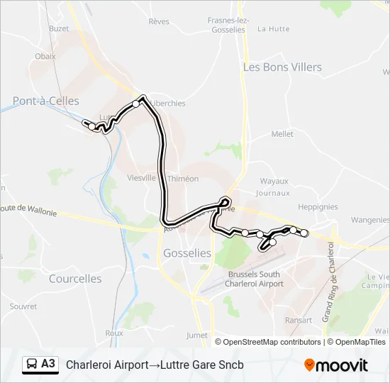 A3 Bus Line Map