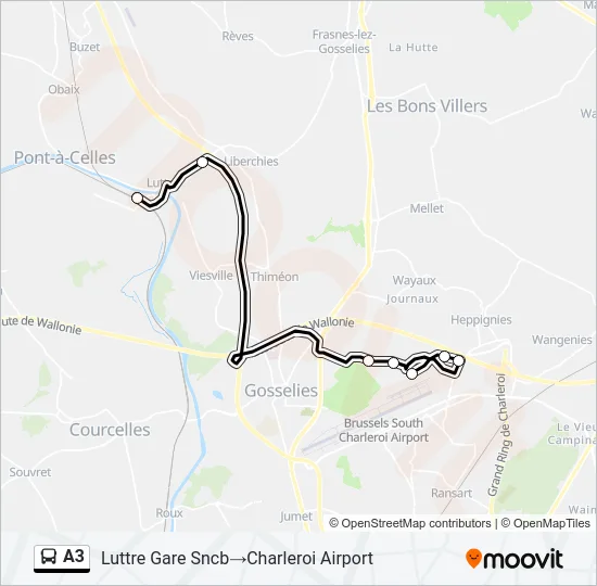 A3 Bus Line Map