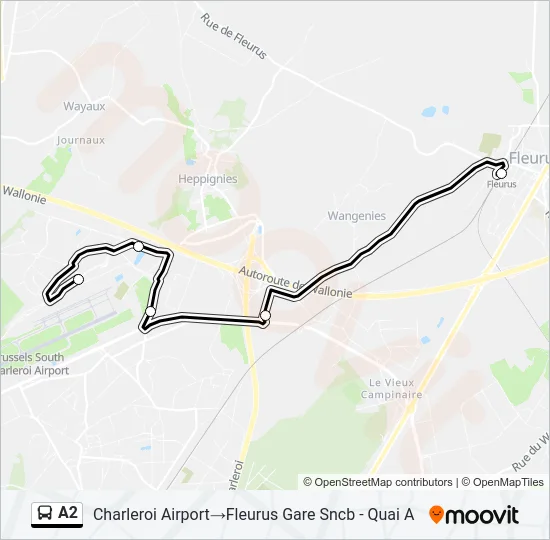 A2 Bus Line Map