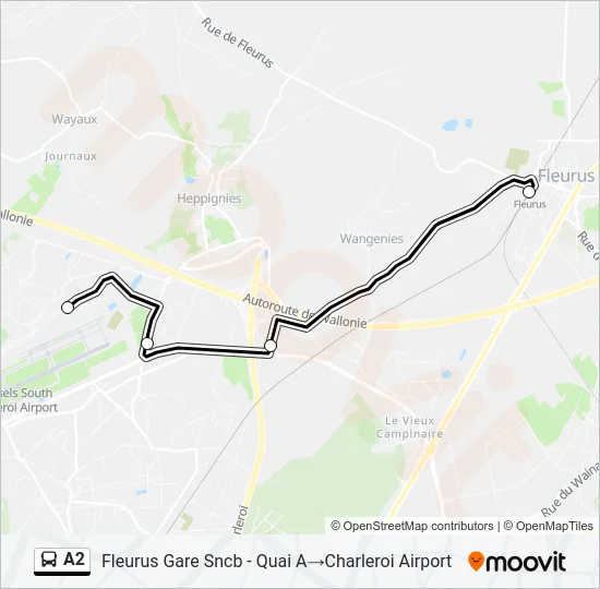 A2 Bus Line Map