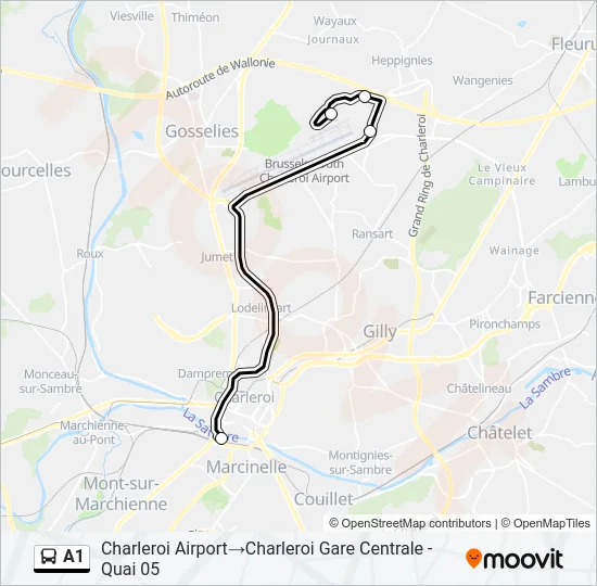 A1 Bus Line Map