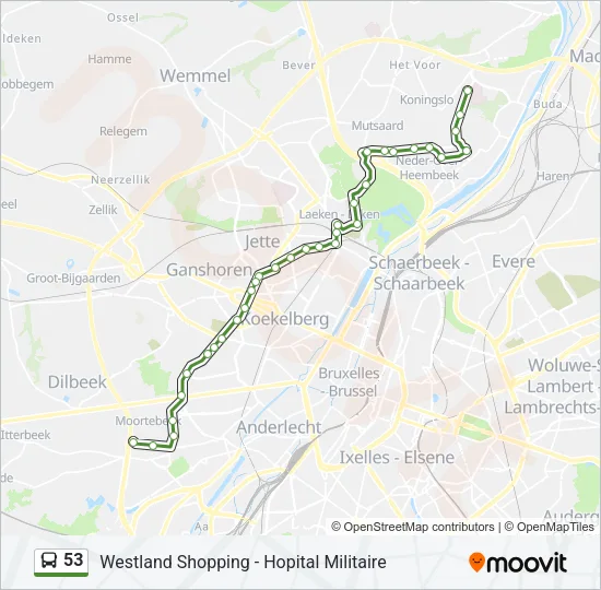 53 Bus Line Map