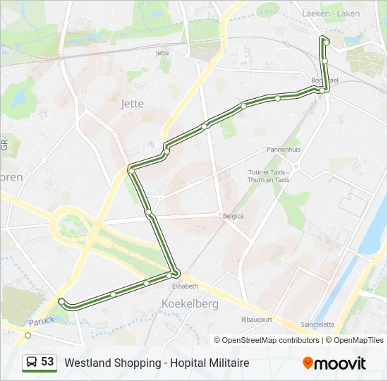 53 Bus Line Map