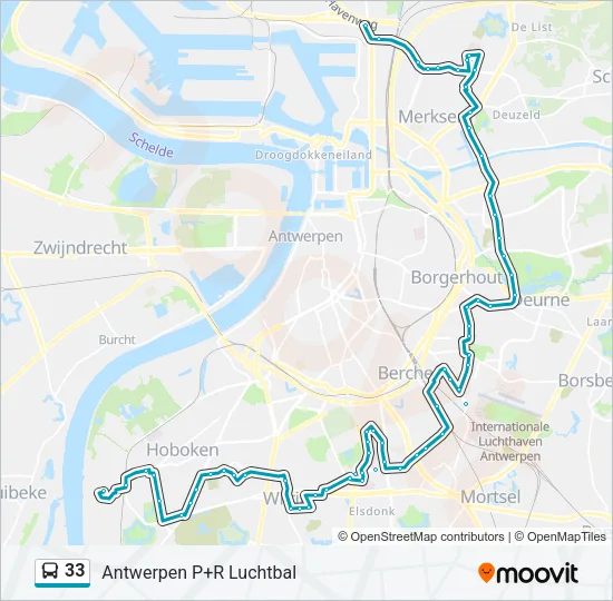 33 Bus Line Map