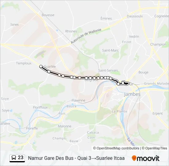 23 Bus Line Map