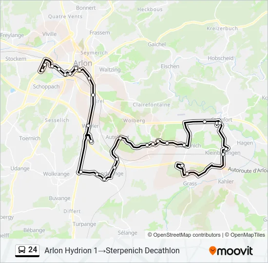 24 Bus Line Map