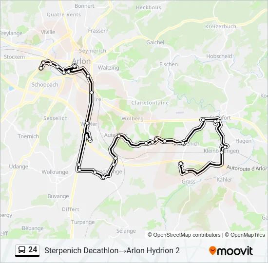 24 Bus Line Map
