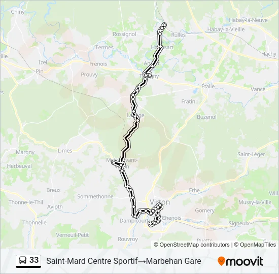 33 Bus Line Map