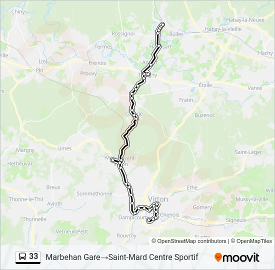 33 Bus Line Map
