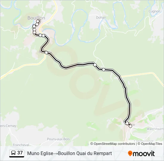 37 Bus Line Map