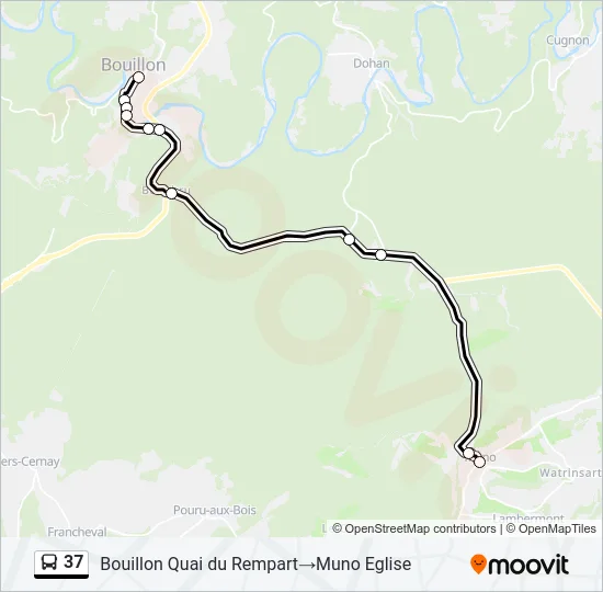 37 Bus Line Map