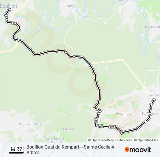 37 bus Line Map