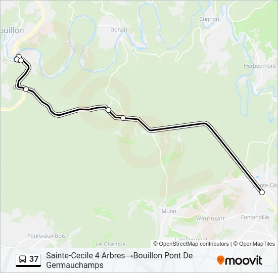 37 Bus Line Map