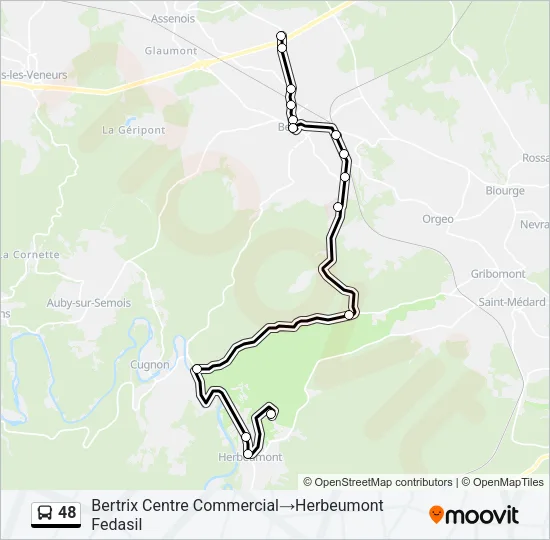 48 Bus Line Map
