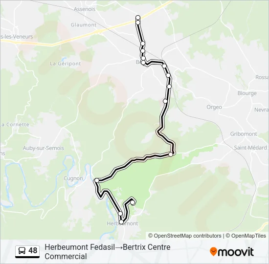 48 Bus Line Map
