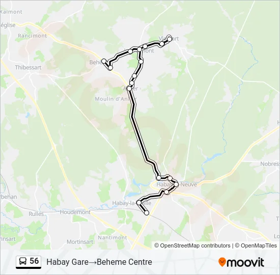 56 Bus Line Map