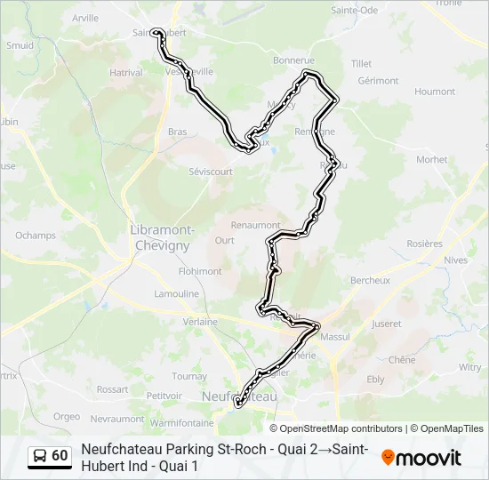 60 Bus Line Map